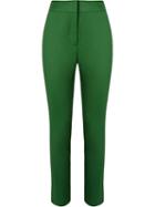 Andrea Marques High Waist Tailored Trousers, Women's, Size: 44, Green, Cotton/spandex/elastane