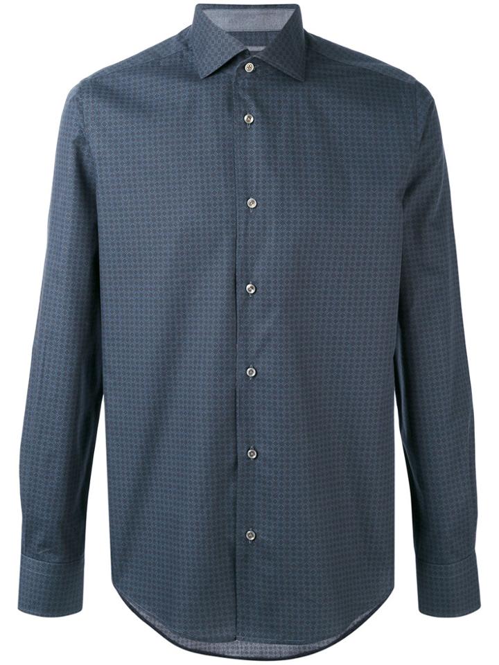 Pal Zileri Fine Print Shirt - Blue