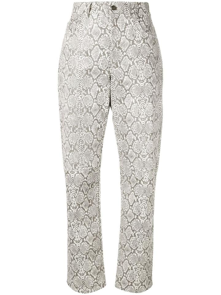 Georgia Alice Python Print Trousers - White