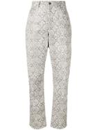 Georgia Alice Python Print Trousers - White