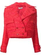 Altuzarra 'newport' Cropped Jacket, Women's, Size: 34, Red, Cotton/acrylic/polyester