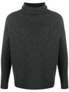Harmony Paris Roll-neck Fitted Sweater - Grey