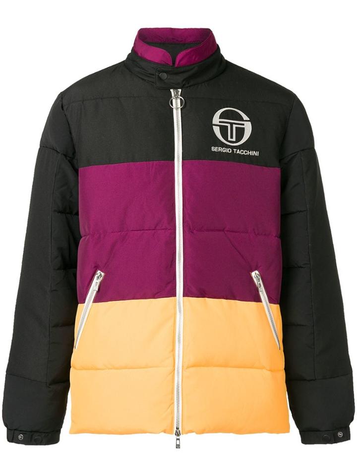 Sergio Tacchini Panelled Padded Jacket - Black