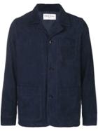 Officine Generale Fitted Button Jacket - Blue
