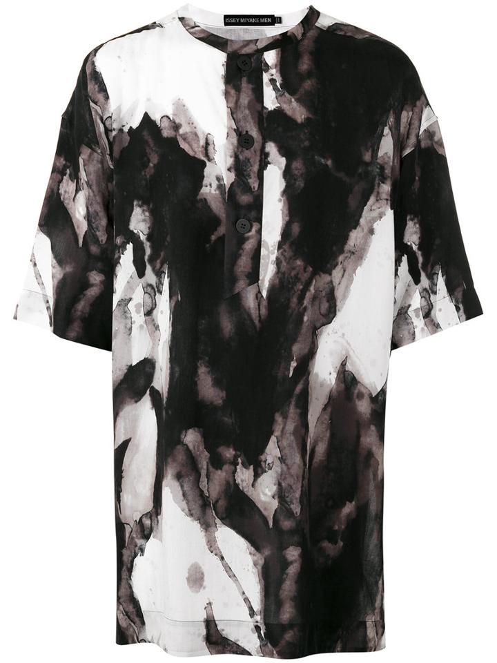 Issey Miyake Men - Abstract Print Oversized T-shirt - Men - Lyocell - 3, Lyocell