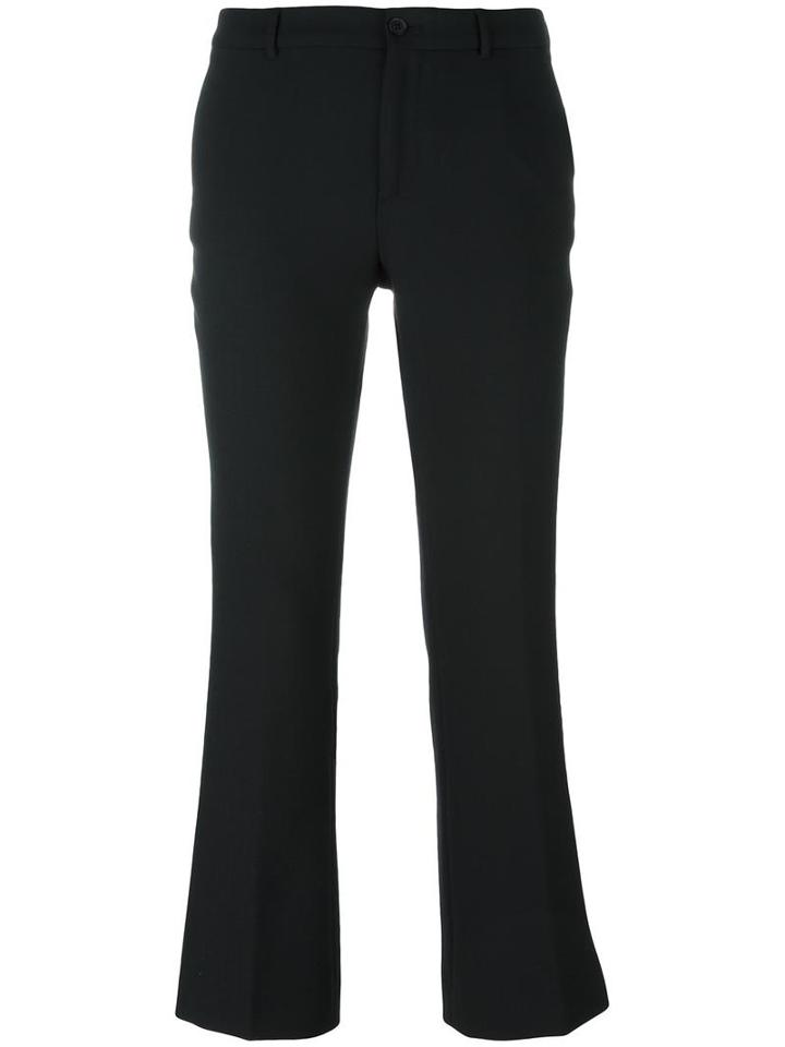 Pt01 'jaine' Flared Trousers, Women's, Size: 38, Black, Polyester/spandex/elastane/virgin Wool