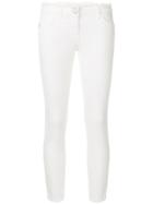 Patrizia Pepe Raw Edge Cropped Skinny Jeans - White