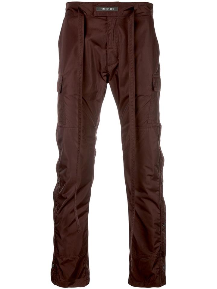 Fear Of God Slim Cargo Trousers - Red