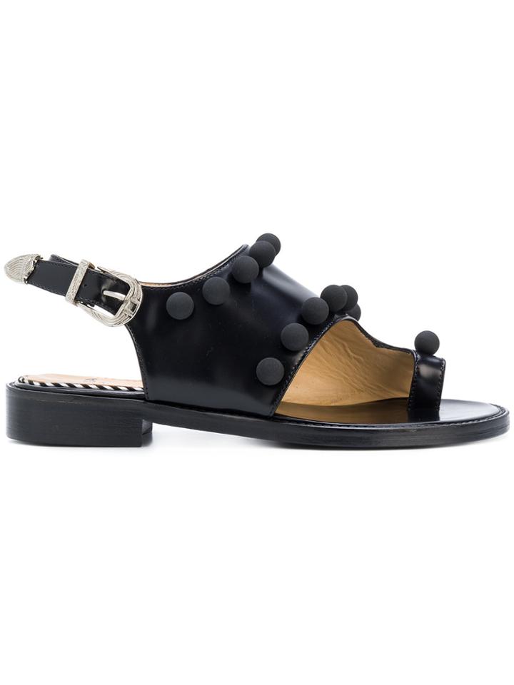 Toga Pulla Embellished Sandals - Black