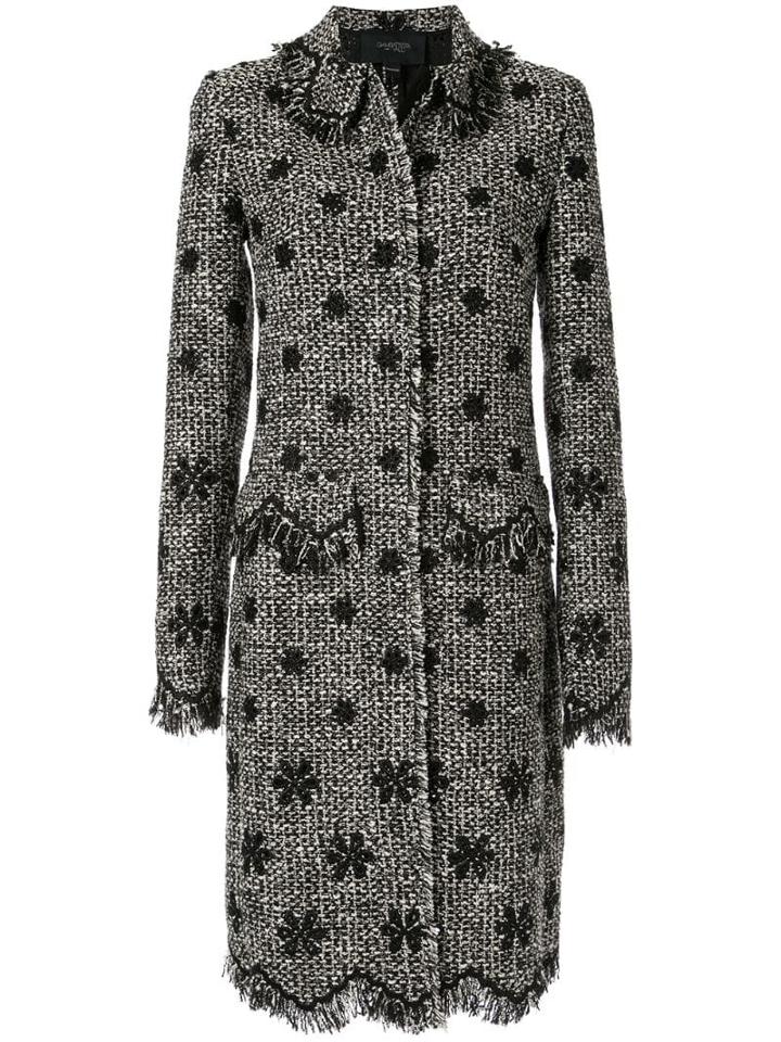 Giambattista Valli Woven Tweed Coat - Black