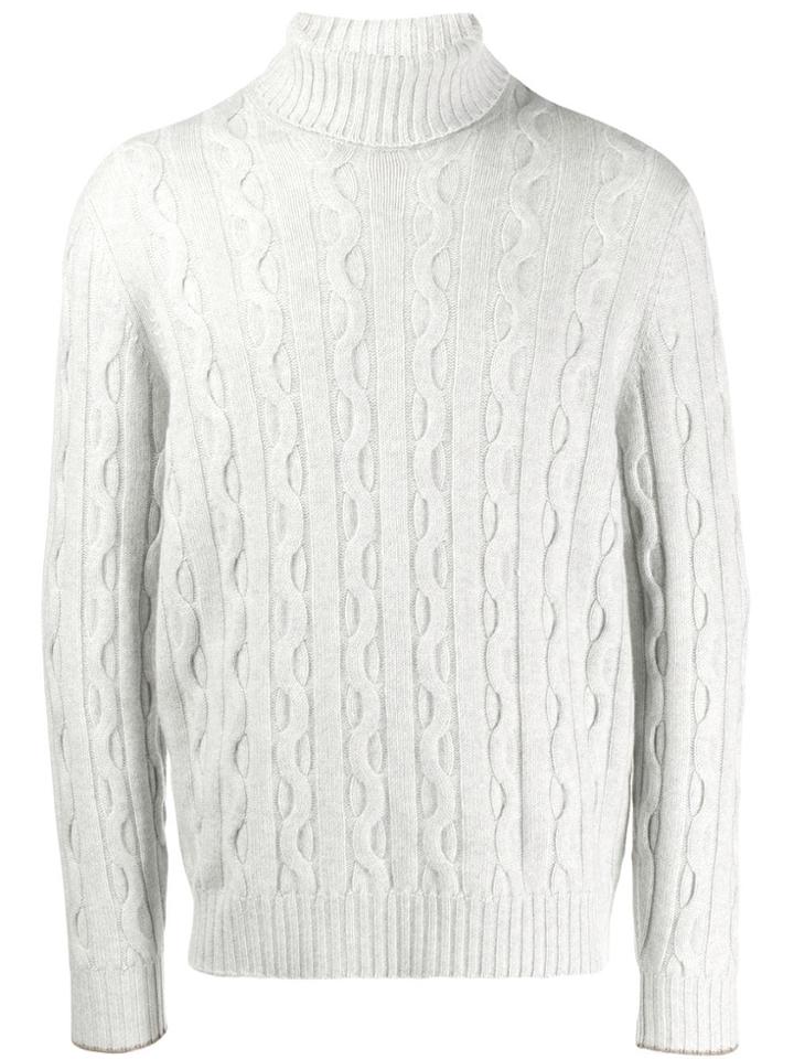 Brunello Cucinelli Cable-knit Jumper - Grey