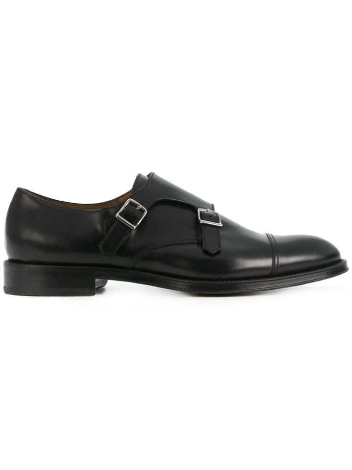 Doucal's Buckled Monk Shoes - Black