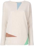 Cividini Geometric Intarsia Jumper - White