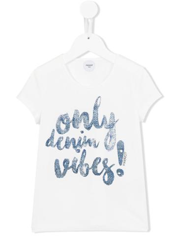 Parrot Kids Only Denim Vibes T-shirt, Girl's, Size: 8 Yrs, White