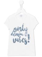Parrot Kids Only Denim Vibes T-shirt, Girl's, Size: 8 Yrs, White