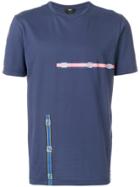 Fendi Colour-block Logo T-shirt - Blue