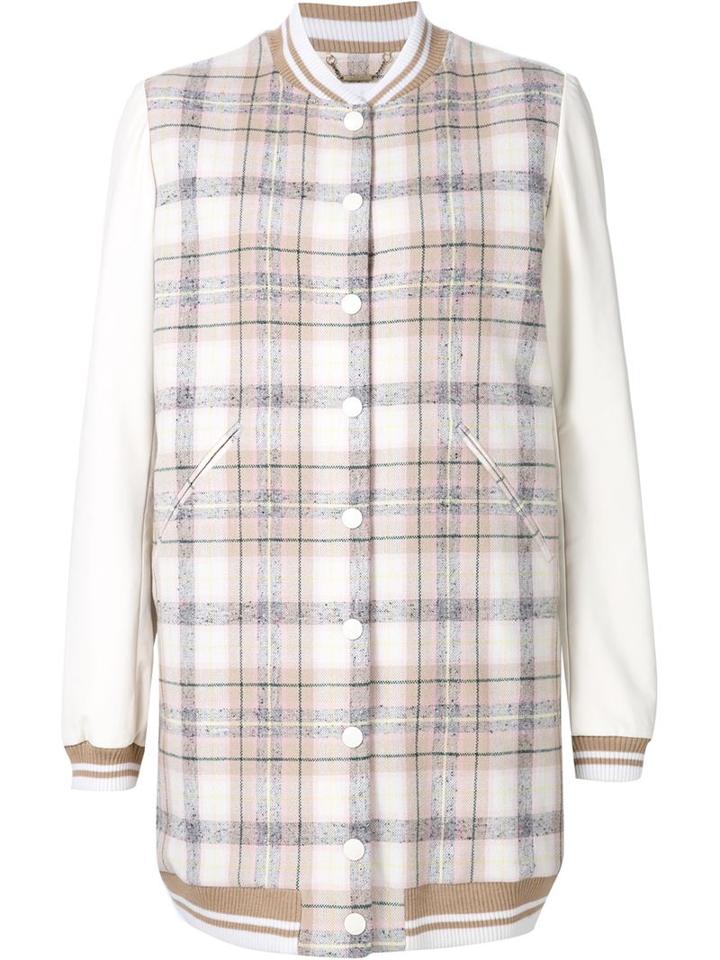 Chloé Check Long Bomber Jacket
