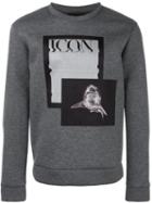 Emporio Armani 'icon' Sweatshirt, Men's, Size: Medium, Grey, Polyester/viscose