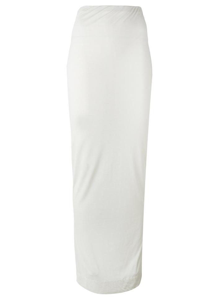 Rick Owens Lilies Jersey Long Asymmetric Skirt, Women's, Size: 40, Grey, Cotton/nylon/viscose