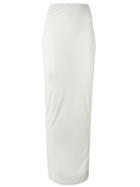 Rick Owens Lilies Jersey Long Asymmetric Skirt, Women's, Size: 40, Grey, Cotton/nylon/viscose
