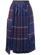 Sacai Midi Tartan Kilt - Blue