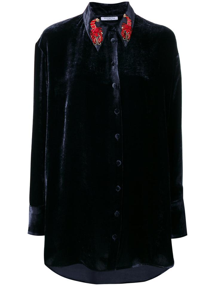 Vivetta - Austin Shirt - Women - Silk/viscose - 46, Blue, Silk/viscose