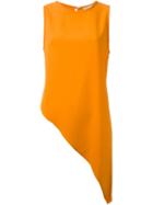 Dion Lee Bias Asymmetric Hem Tank Top, Women's, Size: 12, Yellow/orange, Polyamide/polyester/spandex/elastane