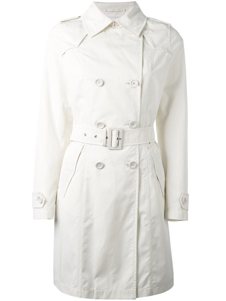 Herno - Double Breasted Trench Coat - Women - Cotton/polyamide/polyester/acetate - 44, Nude/neutrals, Cotton/polyamide/polyester/acetate