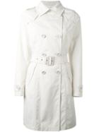 Herno - Double Breasted Trench Coat - Women - Cotton/polyamide/polyester/acetate - 44, Nude/neutrals, Cotton/polyamide/polyester/acetate