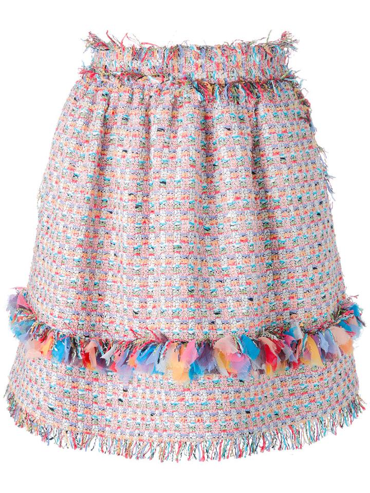 Msgm - Gathered Waist Tweed Skirt - Women - Viscose/polyester/polyamide/metallic (grey) Fibre - 40, Viscose/polyester/polyamide/metallic Fibre