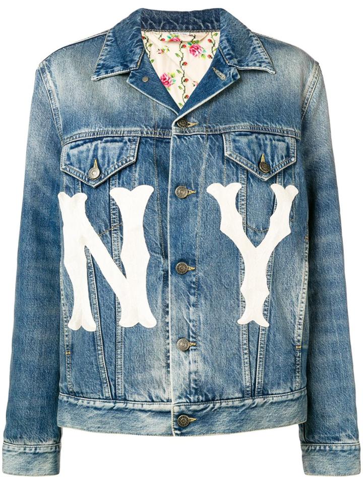Gucci Printed Loose Jacket - Blue