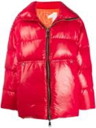 Khrisjoy Oversized Padded Coat - Red