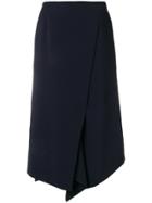 Enföld Asymmetric Wrap Midi Skirt - Blue