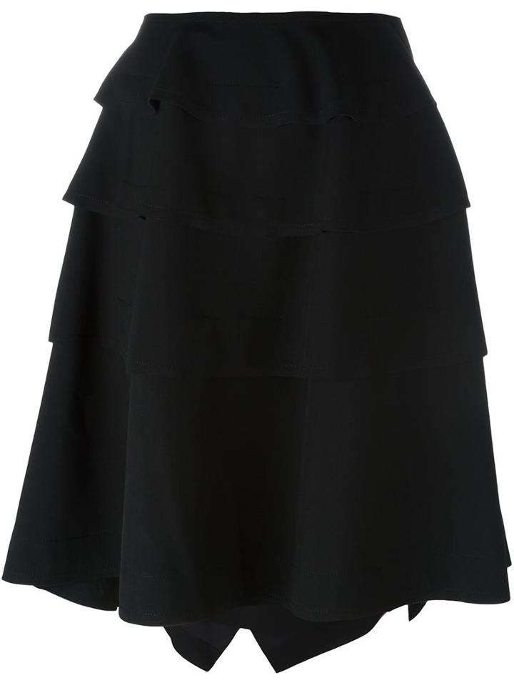 Comme Des Garçons Structured Midi Skirt, Women's, Size: Xs, Black, Polyester/wool