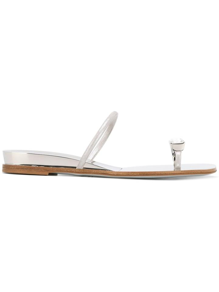 Casadei Soraya Raised Heel Sandals - Metallic