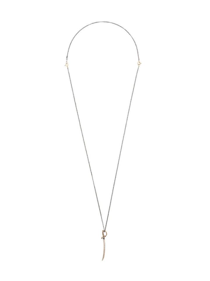 Ugo Cacciatori Small Saber Pendant Necklace - Silver
