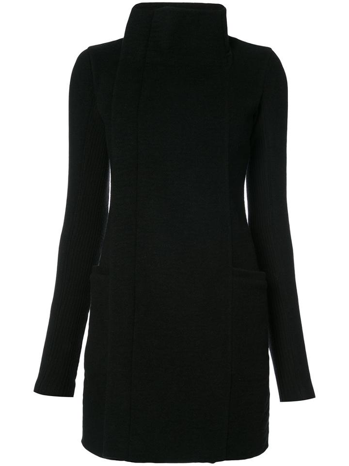 Rick Owens - Cashmere Funnel Neck Coat - Women - Cashmere - 40, Black, Cashmere
