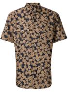 Julien David Woven Floral Shirt, Men's, Size: Xl, Brown, Polyester/cotton