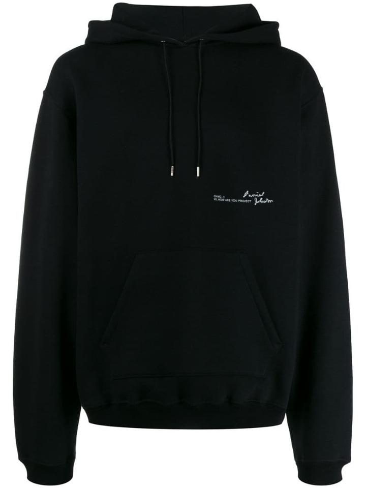Oamc Graphic Print Hoodie - Black