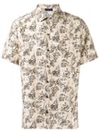 Lanvin Printed Shirt, Men's, Size: 15 1/2, Nude/neutrals, Silk