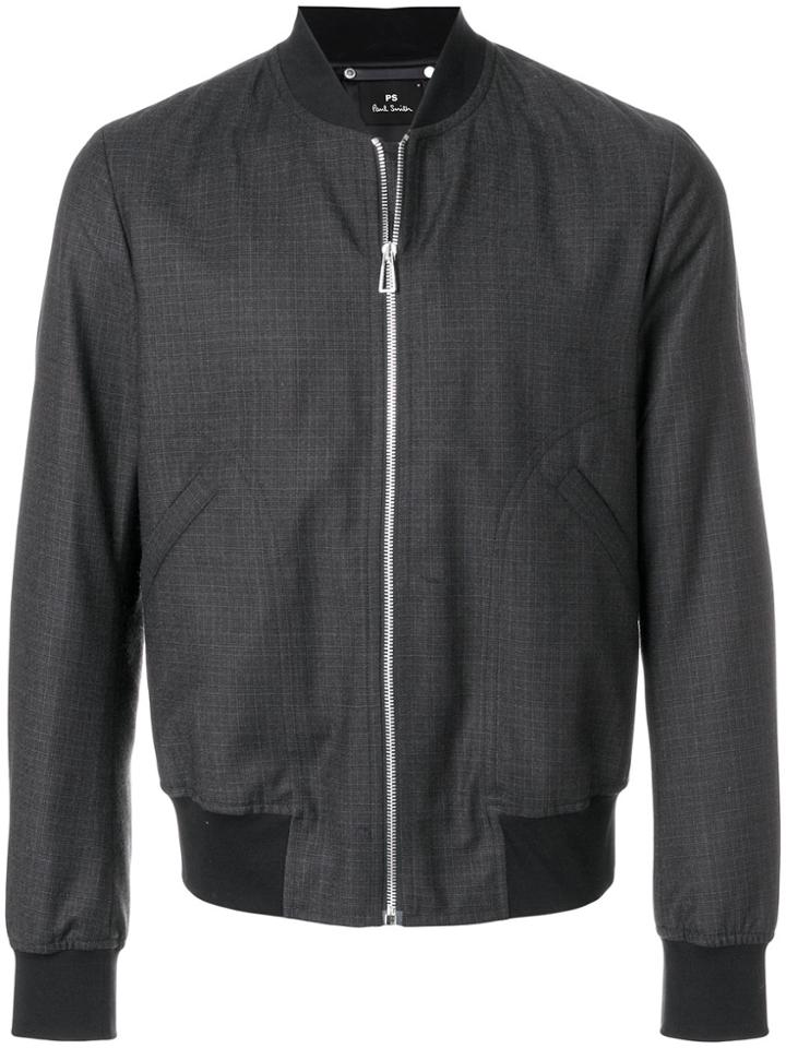 Ps By Paul Smith Zipped Bomber Jacket - Grey