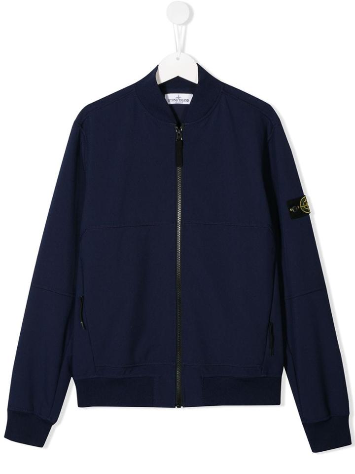 Stone Island Junior Teen Bomber Jacket - Blue