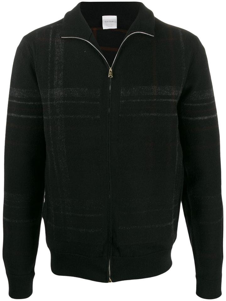 Paul Smith Plaid Bomber Jacket - Black