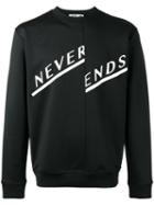 Mcq Alexander Mcqueen Never Ends Sweatshirt, Men's, Size: Small, Black, Cotton/polyester/spandex/elastane