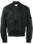 Our Legacy Patch Bomber Jacket, Men's, Size: Medium, Black, Nylon/cotton
