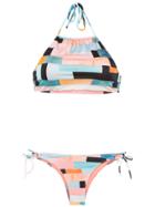 Brigitte Color Block Bikini Set - Multicolour