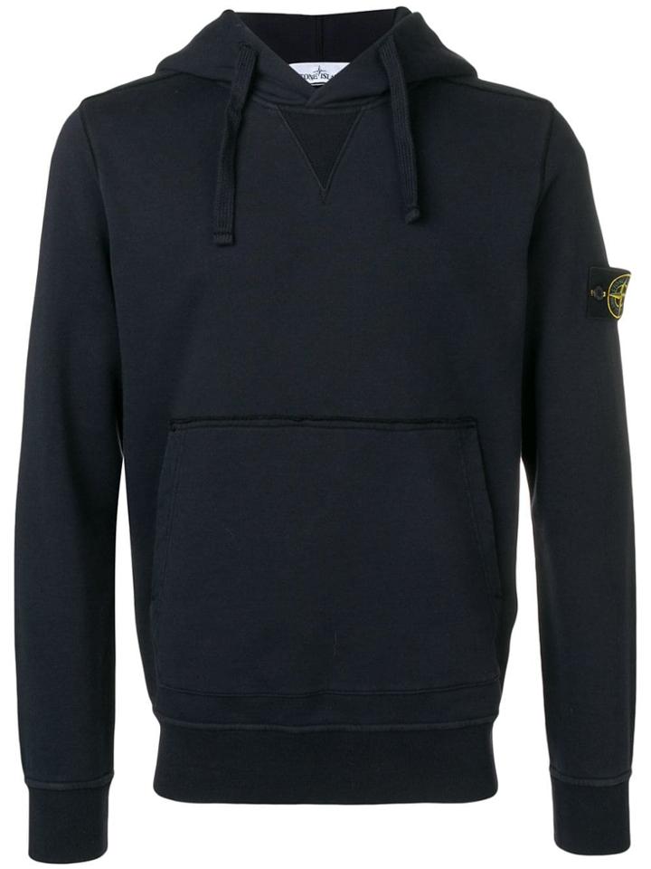Stone Island Classic Brand Hoodie - Blue