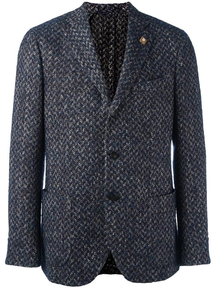 Lardini Three Button Blazer - Blue