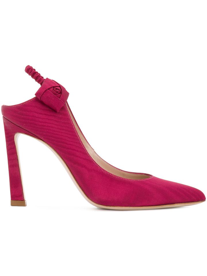 Stuart Weitzman Open Back Pumps - Pink & Purple
