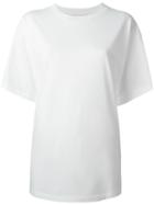 Mm6 Maison Margiela Floral Print Oversized T-shirt, Women's, Size: Small, White, Cotton